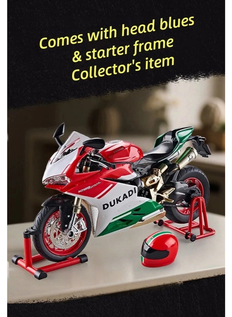 Ducati Panigale 1199 Die-Cast With Helmet, Smoke And Light 1:9 Scale 8678B - Image 3